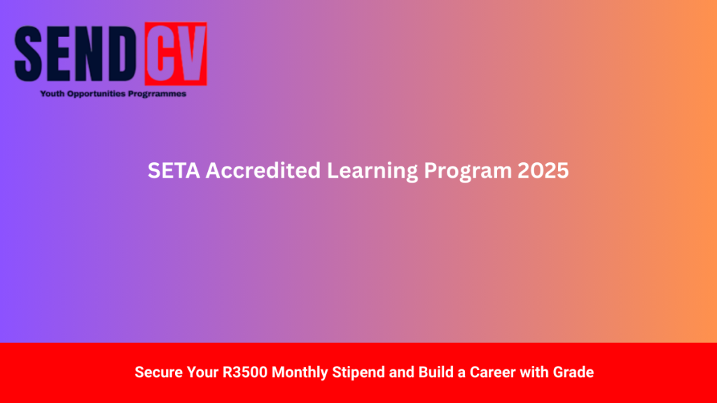 DTA SETA Accredited LEARNERSHIP 2025