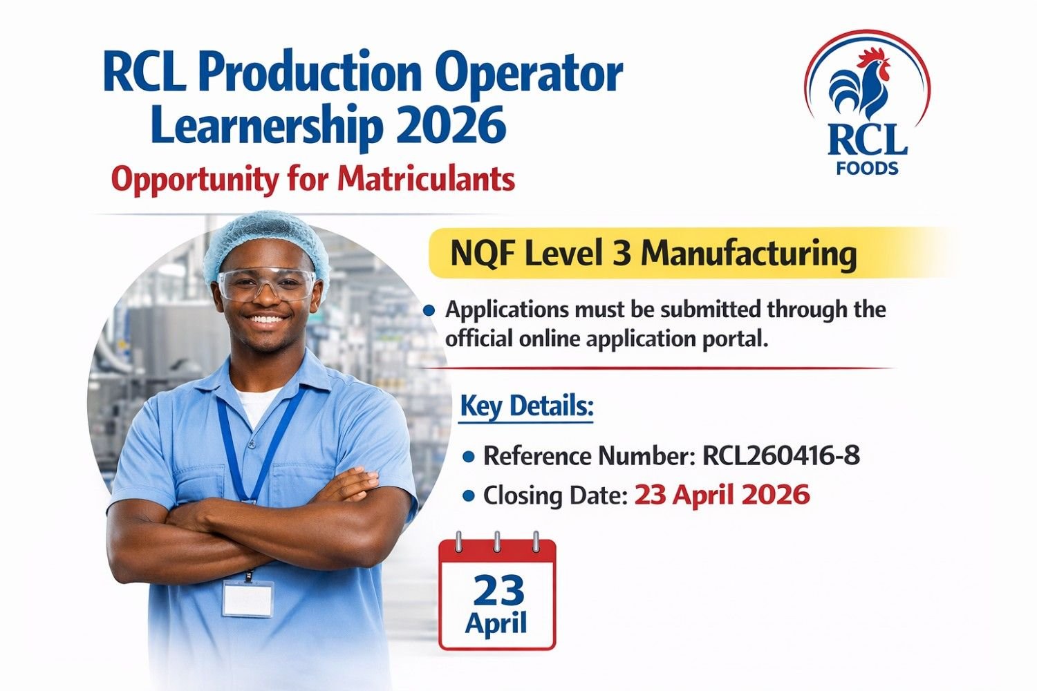 RCL Production Operator Learnership 2026